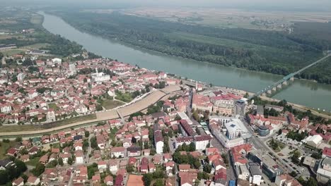 Vista-Aérea-Del-Distrito-De-Brcko,-Bosnia-Y-Herzegovina