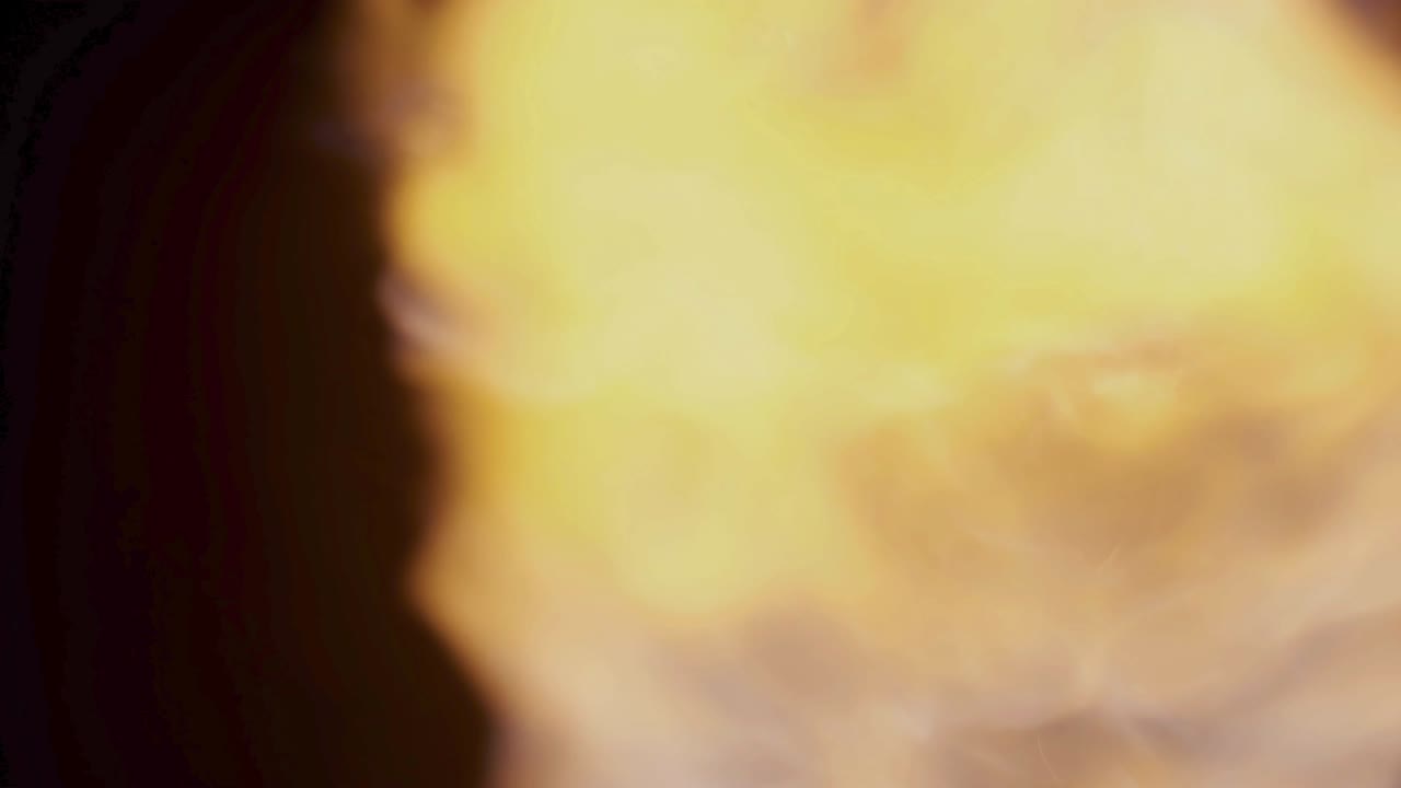 Fire Flames Isolated on Black Background