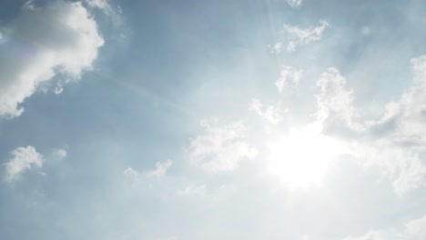 clear blue sky with cloud and sunlight