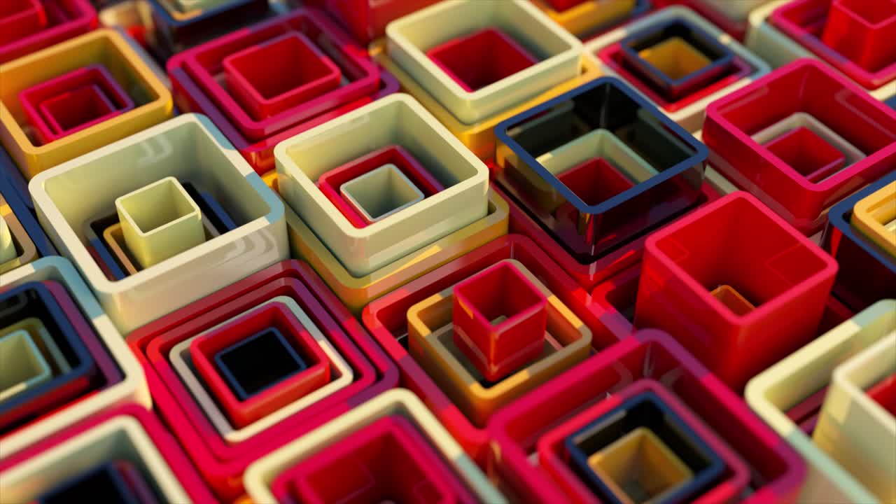 абстрактный геометрический рисунок вложенных квадратов