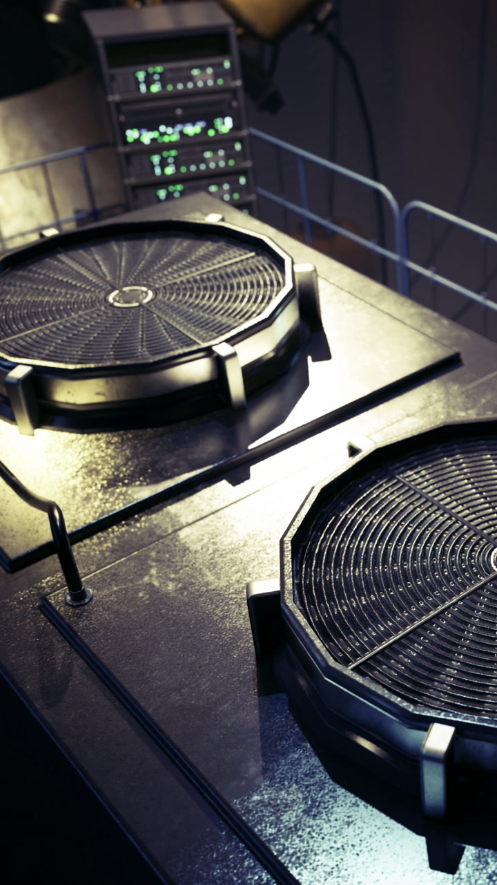 Unique industrial kitchen setup showcasing high tech cooking surfaces in action