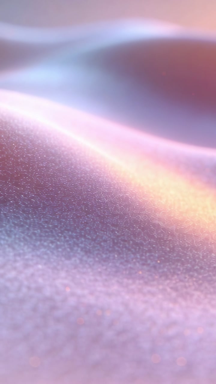 Vertical video: Drifting camera revealing granular plane at studio, showing warm band and sparkles