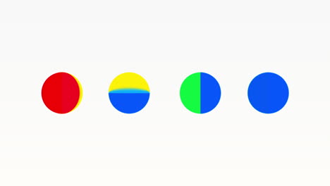 círculos divididos de colores