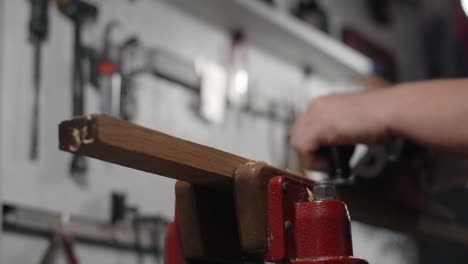 wood planing in a workshop