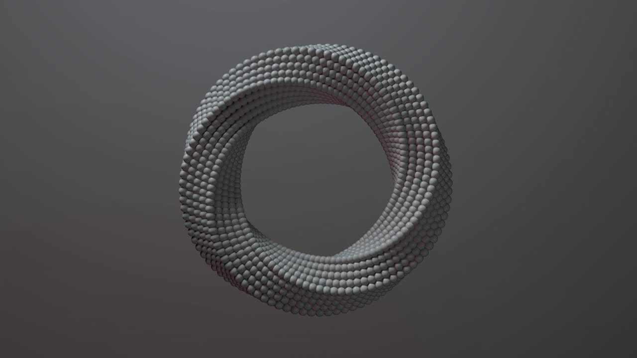Abstract ring rotating. 3d rendering.