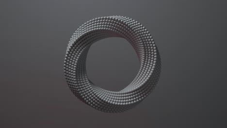 anillo abstracto girando. renderizado en 3d.