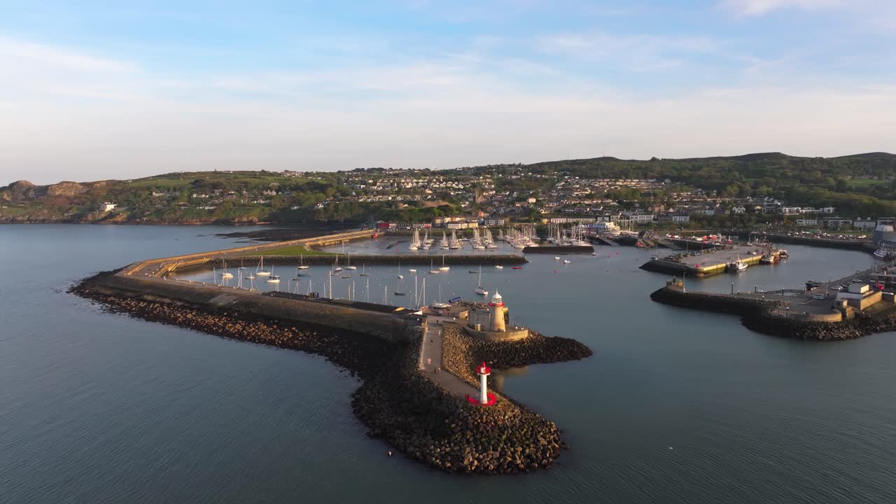 Howth Pier - 4K Cinematic Drone Footage during sunset - Co.Dublin - Ireland 05.25