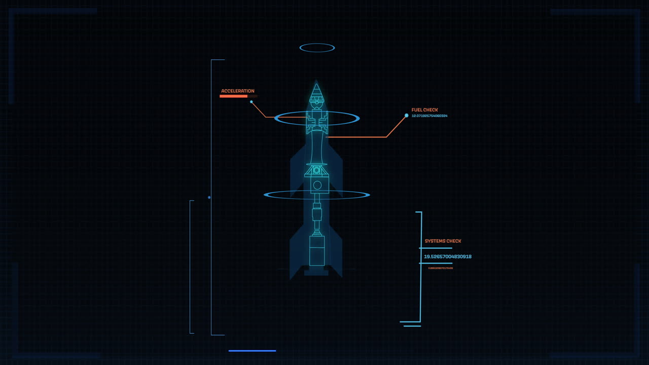 Animation of scientific data processing on black background