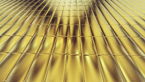 gold foil tiles texture seamless loop background 3d rendering