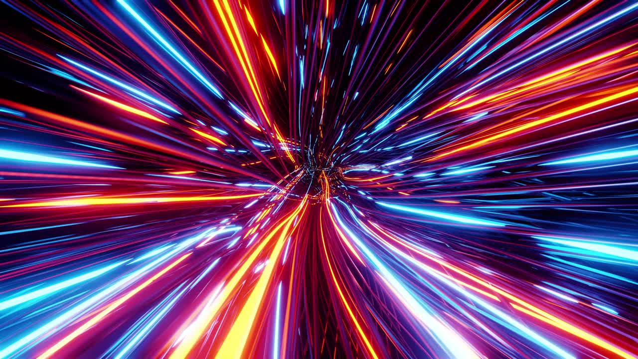 Flying inside the cable. Infinitely looped animation.