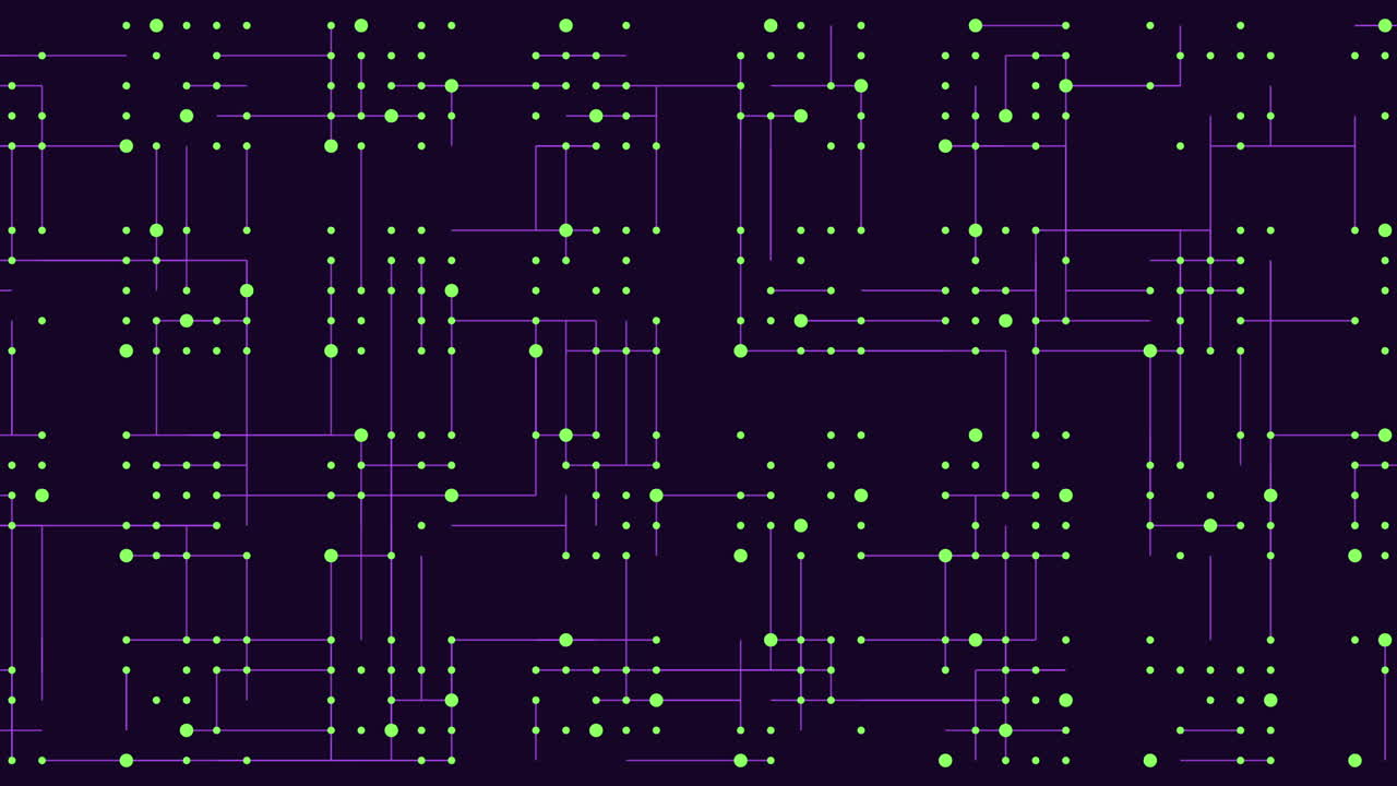 활기찬 녹색 회로판 그리드 복잡하고 조직화 된 네트워크