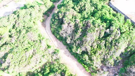 Aerial View Pan of the Mountains and the Sea in Ninh HảI District.