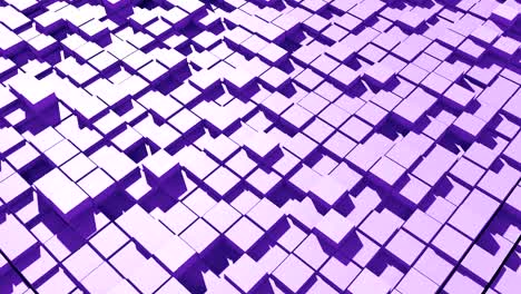 abstract surface of moving cubes