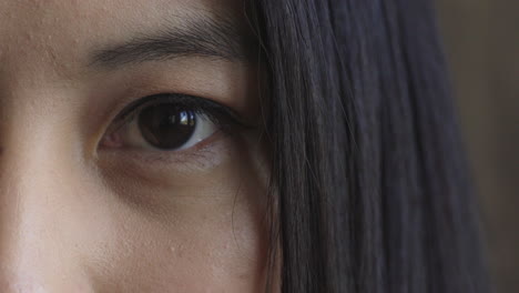 close-up-of-young-asian-woman-eye-blinking-looking-at-camera