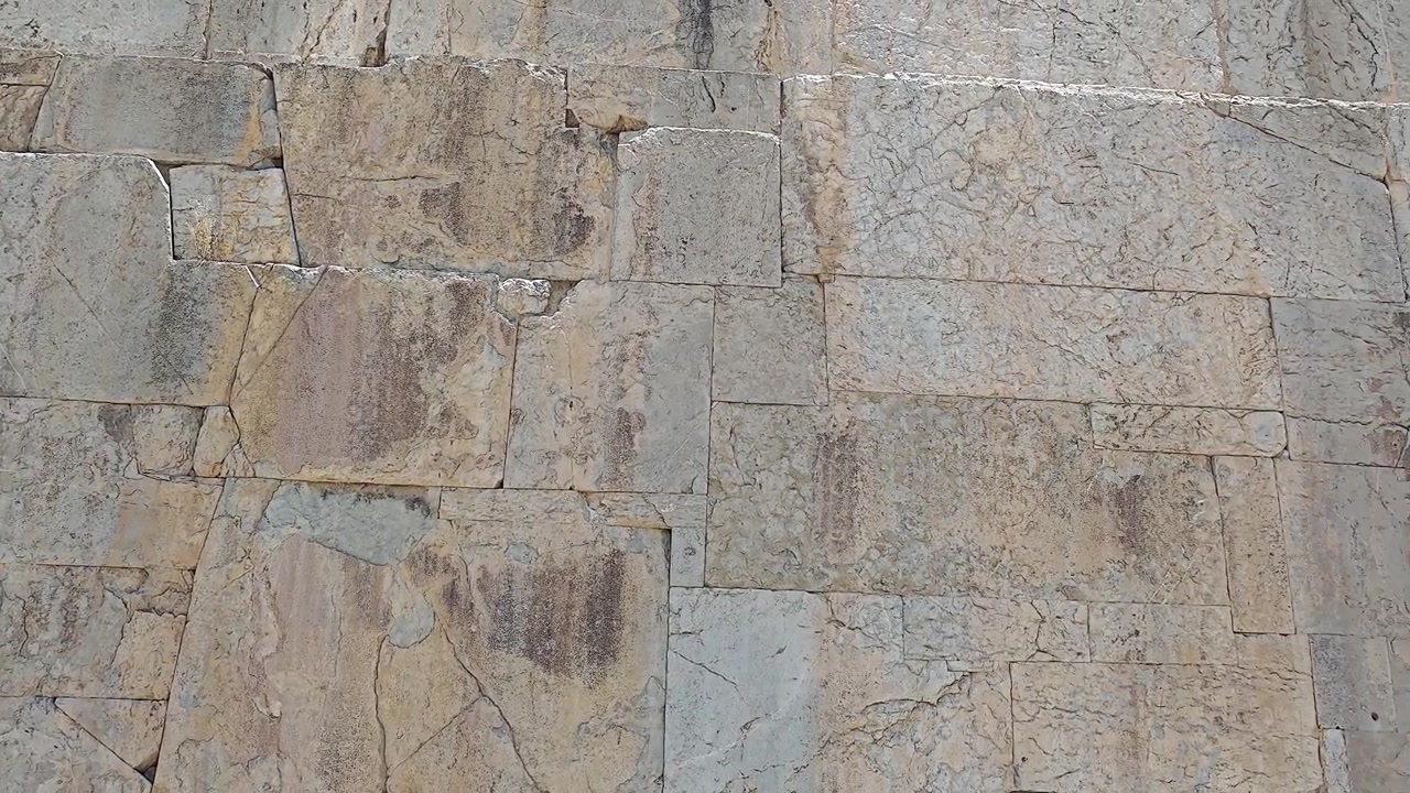 Tarihi Harabelerin Antik Taş Duvarı.