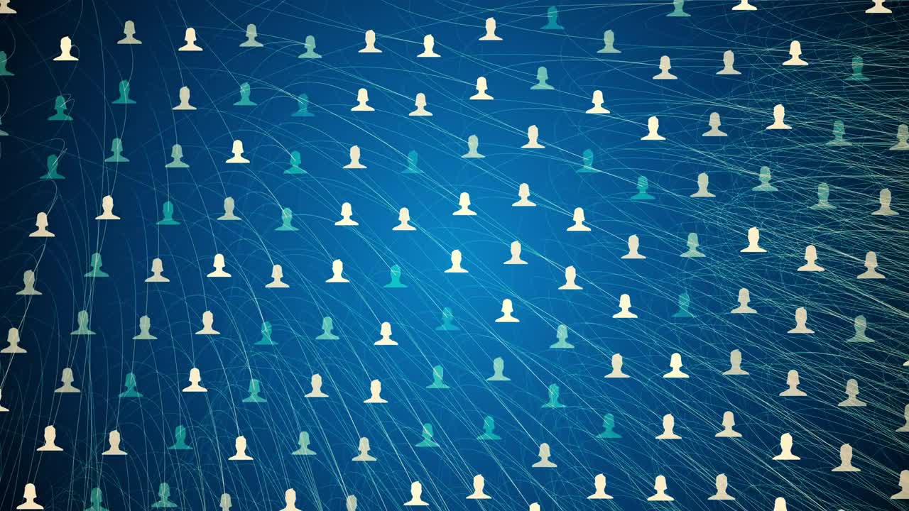 connected avatars of men and women