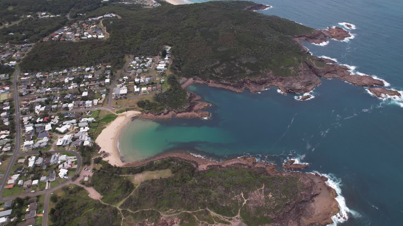 Panoramic View Over Boat Harbour Beach In Tasmania, Australia - Drone Shot