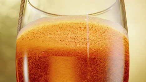 close-up of a glass of beer