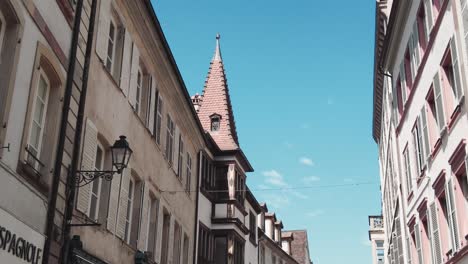 sharp-roofed chapels in picturesque strasbourg alsace