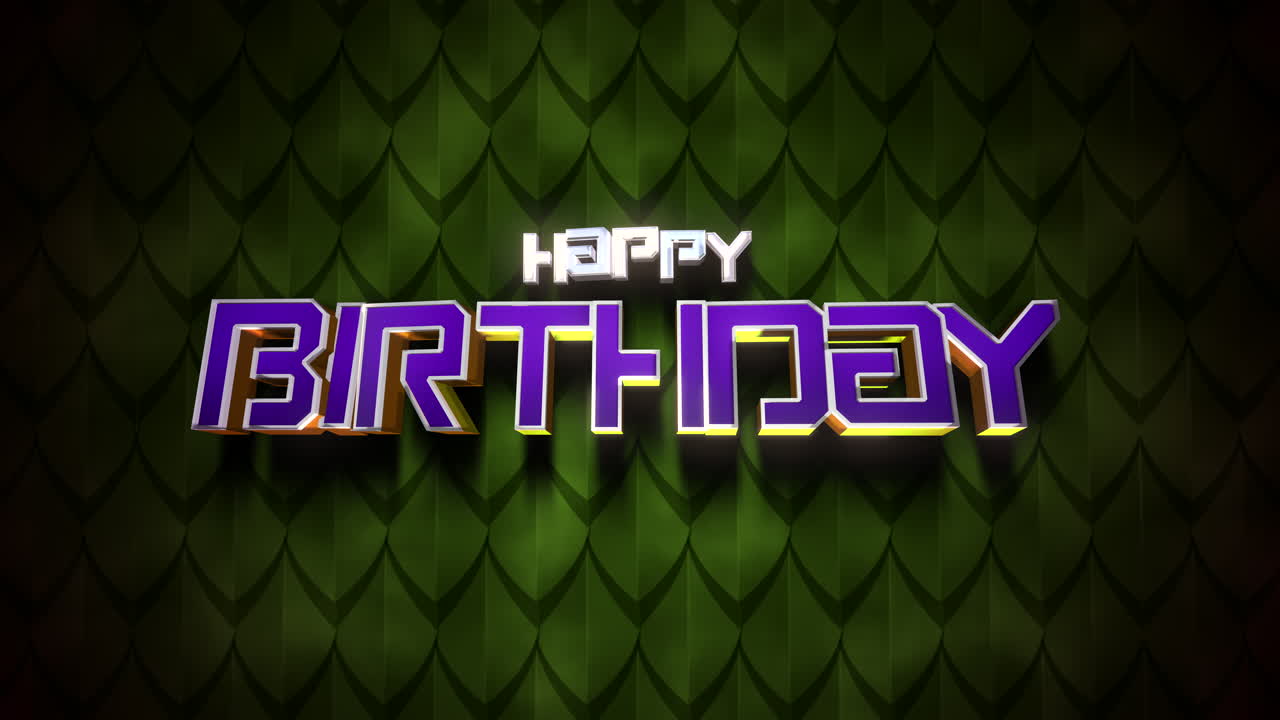 texto de feliz cumpleaños en el patrón de hojas verdes