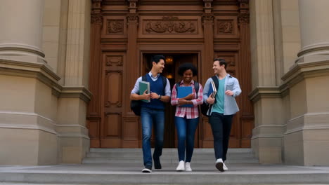students walking on campus