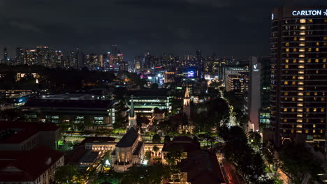 skyline near river valley neighborhood, including chijmes and carlton hotel, singapore.