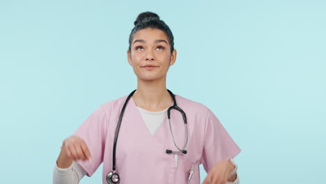salud, el médico y la mujer está señalando
