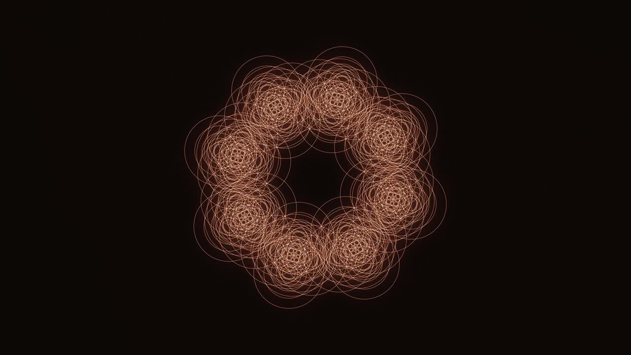 la geometría sagrada, los patrones circulares se transforman, el bucle de vj sin costuras