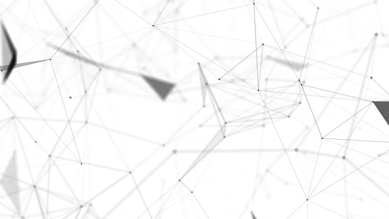 Plexus fantasy abstract technology. Abstract geometric background with moving lines, dots and triangles. Science. Medicine and technology. Loop animations