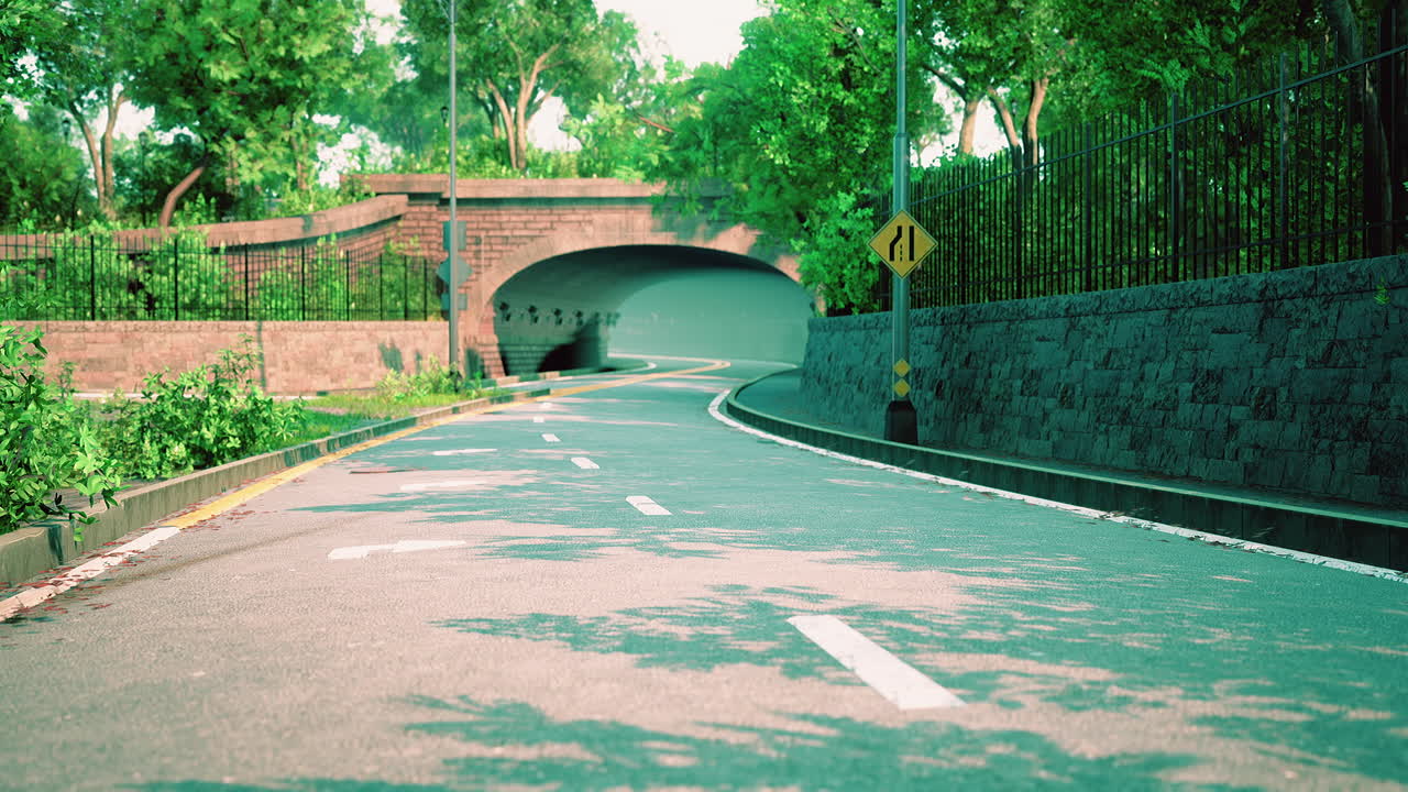 시내의 비어있는 거리는 코로나바이러스 전염병 비상사태를 일으킨다.