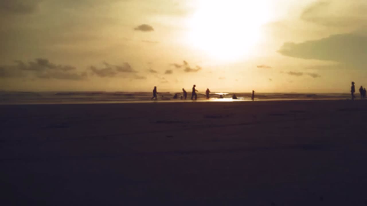 parangtritis 해변에서 아름다운 일몰의 타임랩스 영상