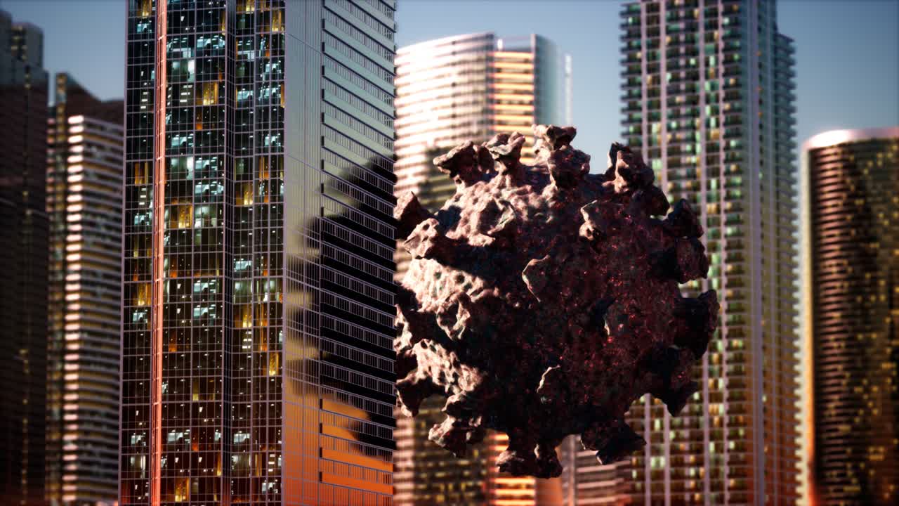 ciudad vacía causada por la cuarentena como resultado de la infección por coronavirus