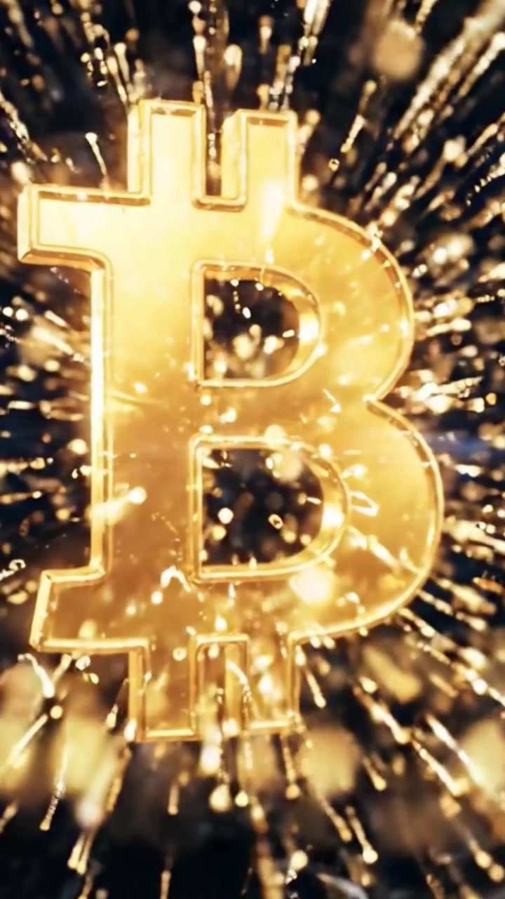 Explorando a Evolução da Criptomoeda: Um Close-Up no Símbolo Icônico do Bitcoin Exibido com Detalhes Deslumbrantes e Transformação de Bronze para Tonalidade Dourada