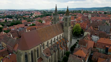 4k aerial drone video of the gothic basilica st