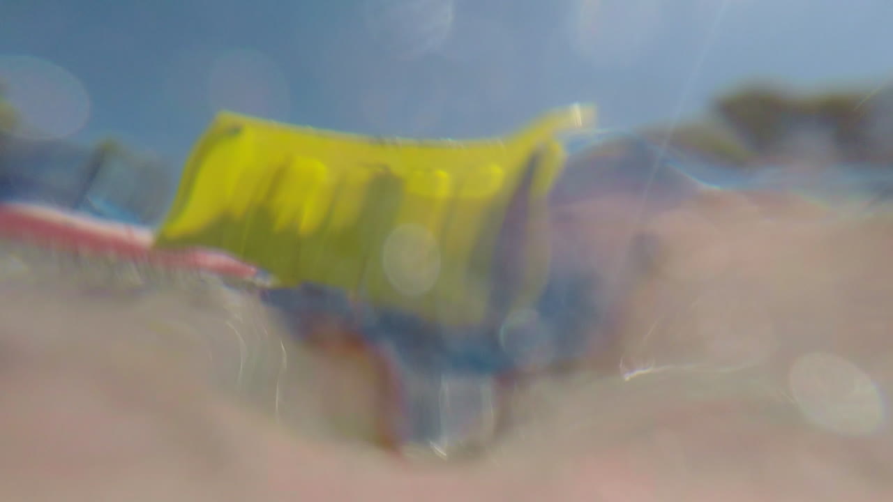 Toy truck hit by the waves at Kalamata beach,Greece