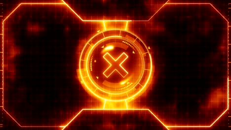 futuristic sports game loop animation. versus fight background. radar neon digital display. x target mark. game control interface element. battle fight sports competition.