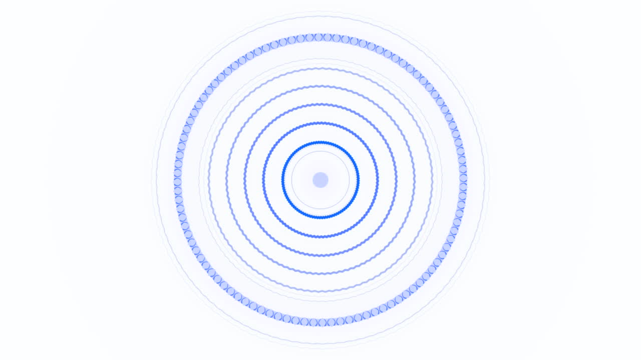 diseño circular abstracto con anillos azules