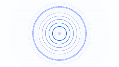 diseño circular abstracto con anillos azules