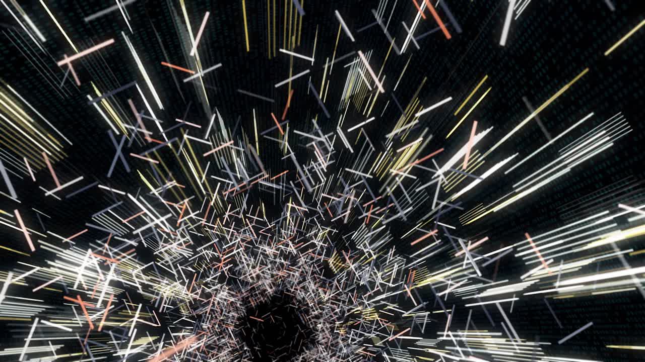 선을 가진 추상적인 터널