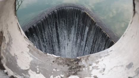 waterfall flowing from the dam. file 1
