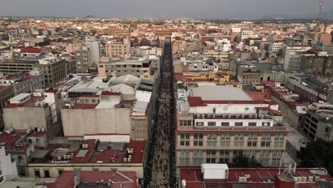 hyperlapse on madero street in the historic center of mexico city