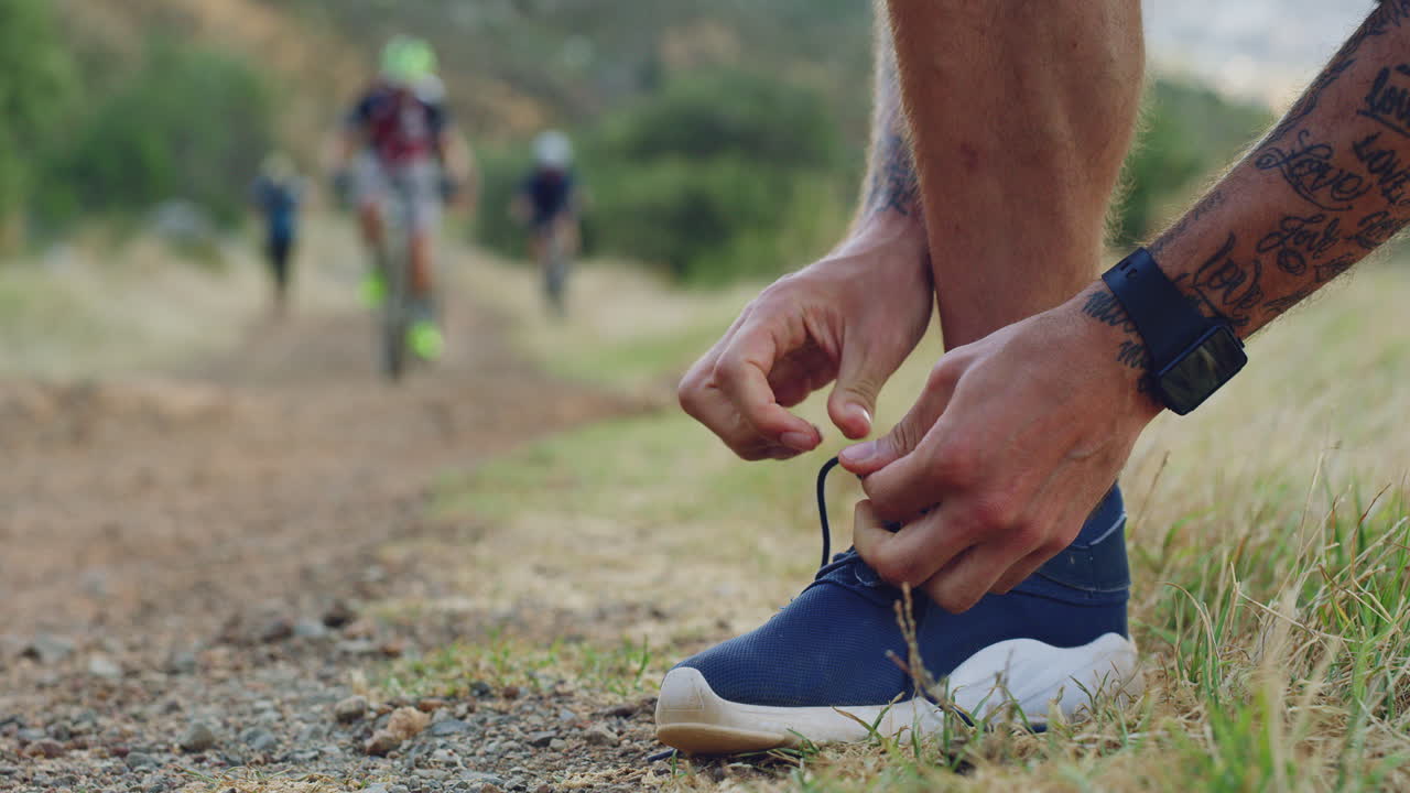 preparándose para su carrera