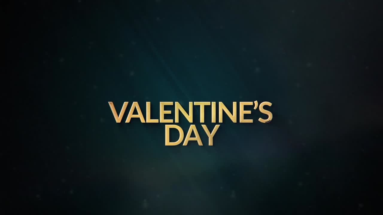 Valentine's day presentation in luxirious gold