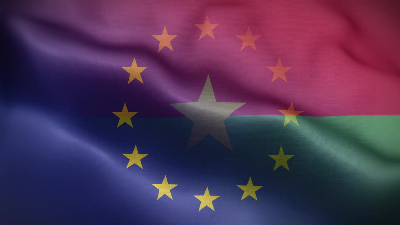 la bandera de burkina faso en bucle de fondo 4k