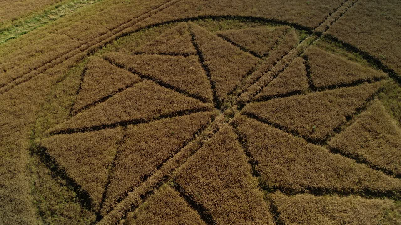 agricultura extraña crop circle patrón ilustraciones stanton st bernard vista aérea subiendo a birdseye wiltshire