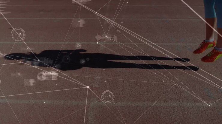 Animation of network of connections with athlete training