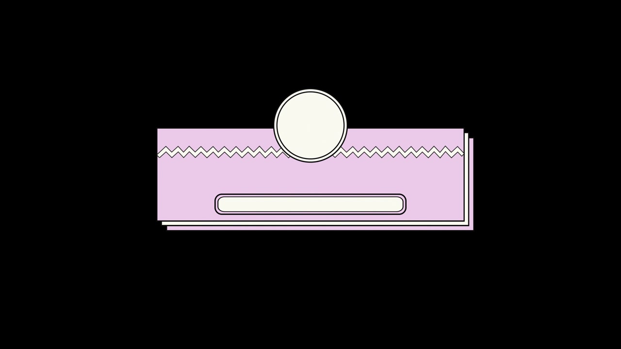 Animated Lower Third Graphic with Pink Bar and Circle Reveal