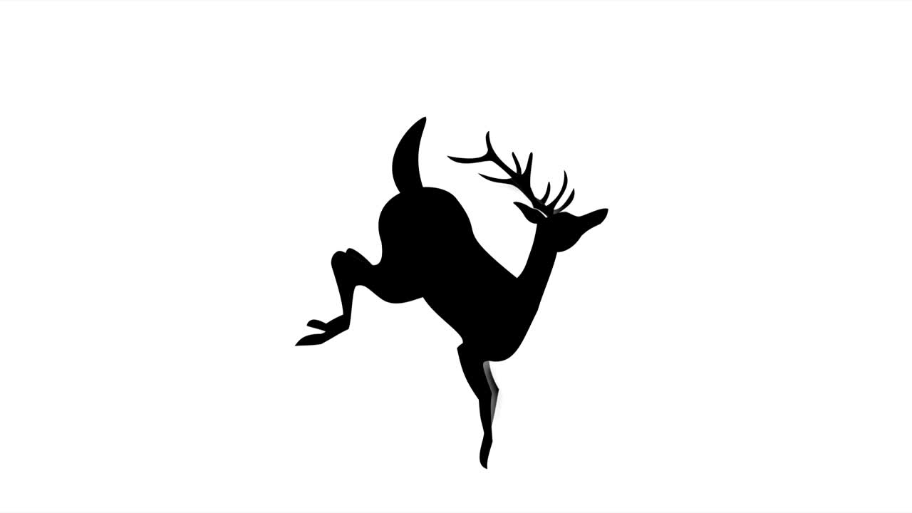 animación de ciervos corriendo en 4k, tecla de croma, bucle