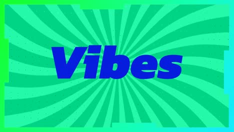 Animation-of-vibes-text-and-lines-on-green-background