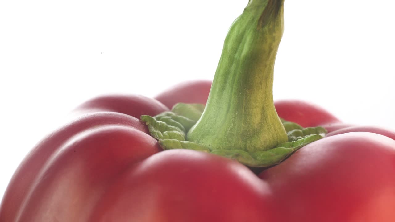 primer plano de un pimiento rojo
